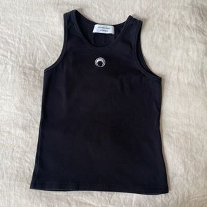 Marine Serre black ribbed tank top size M Medium
